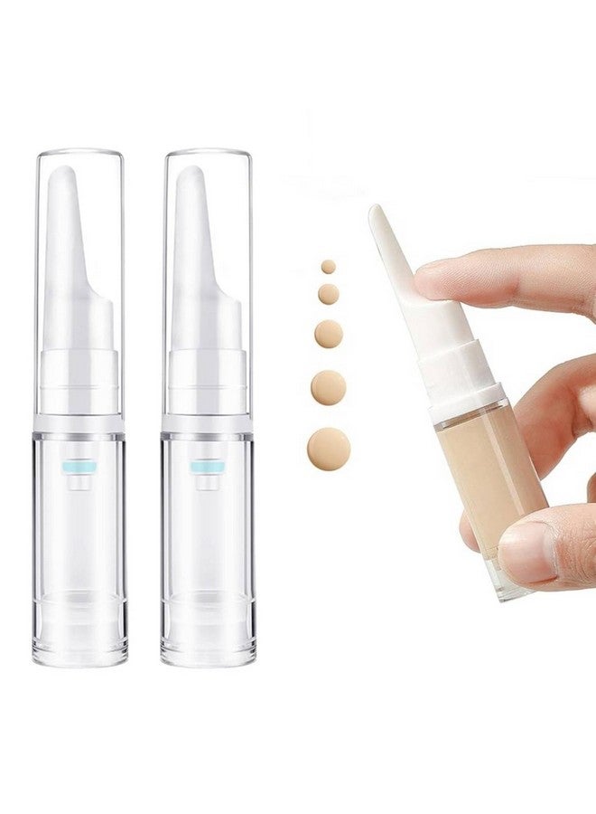 Prostuff.in¬Æ 10ml Travel-Sized Airless Vacuum Pump Bottle Leak-Proof, Unscented, and Portable Containers Liquid Dispenser Bottle for Lotion, Cream, Eye Serum, and Toiletries Cosmetic Container 2 Pcs - Image 1