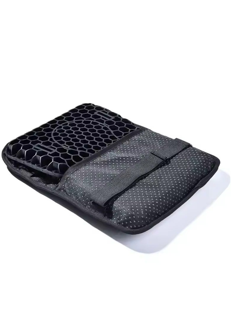 غطاء مقعد مريح ومضاد للانزلاق ومريح للضغط وسادة مقعد دراجة نارية هلامية على شكل خلية نحل إكسسوارات الدراجات النارية - Image 1