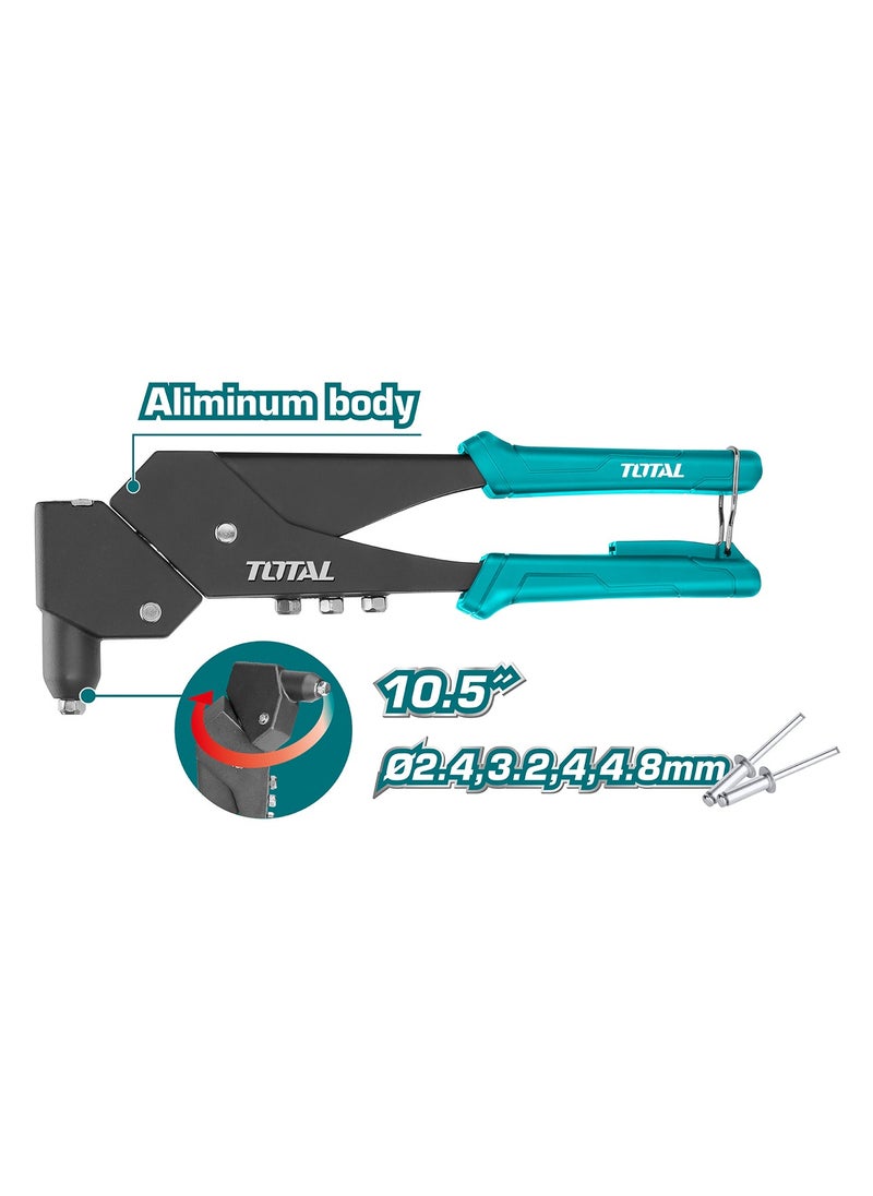 TOTAL - TOTAL 360 Swivel Head Hand Riveter 10.5" Rivet Tool Rivet Size 2.4/3.2/4.0/4.8mm THT32106 - Image 1