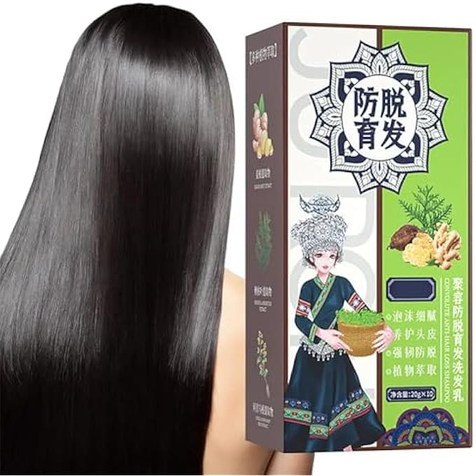 GINGER ANTI HAIR LOSS SHAMPOO, POLYGONUM MULTIFLORUM GINGER PLANT EXTRACT ANTI-HAIR LOSS HAIR SHAMPOO GINGER HAIR CARE SHAMPOO - Image 2