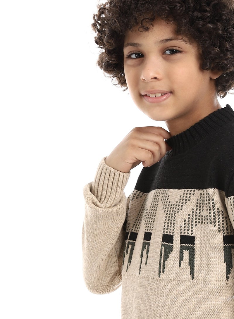 سيزار بلوفر صوف أولادي مزود بتصميمات متعددة  - Image 3