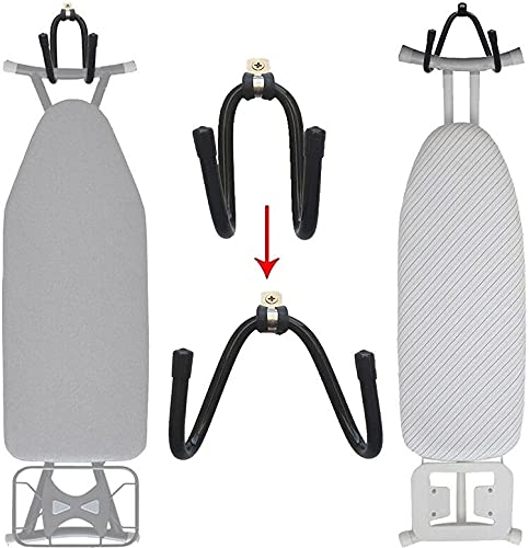 Pmsanzay Ironing Board Hanger Wall Mount Ironing Board Holder Organizer Wall Rack Iron Board Caddy, Adjustable Rack Great for Laundry Rooms Storage Rack Hanging Shelf Hanger - Hold up to 50LB. - Image 1