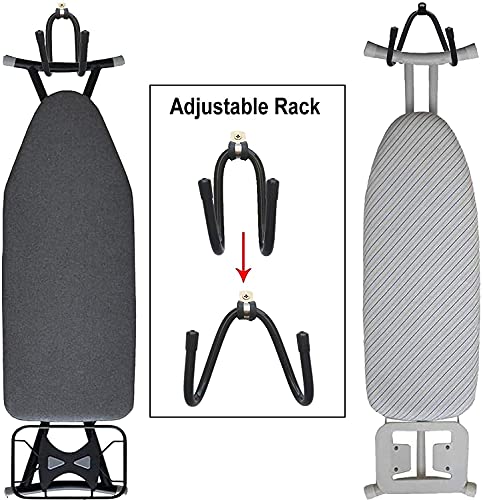 Pmsanzay Ironing Board Hanger Wall Mount Ironing Board Holder Organizer Wall Rack Iron Board Caddy, Adjustable Rack Great for Laundry Rooms Storage Rack Hanging Shelf Hanger - Hold up to 50LB. - Image 4