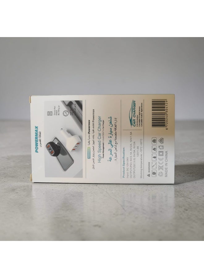 Car Charger Fast Charging 35W Dual USB Car Plug Adapter Car Charger Type C Compatible with iPhone 15 Pro Max/15 Pro/15/14/13 Pro Max/12/11, iPad White - Image 2