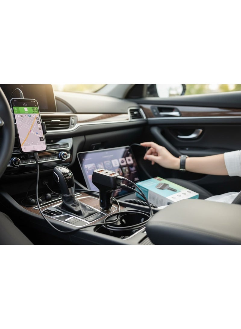 Car Charger Fast Charging 35W Dual USB Car Plug Adapter Car Charger Type C Compatible with iPhone 15 Pro Max/15 Pro/15/14/13 Pro Max/12/11, iPad White - Image 3