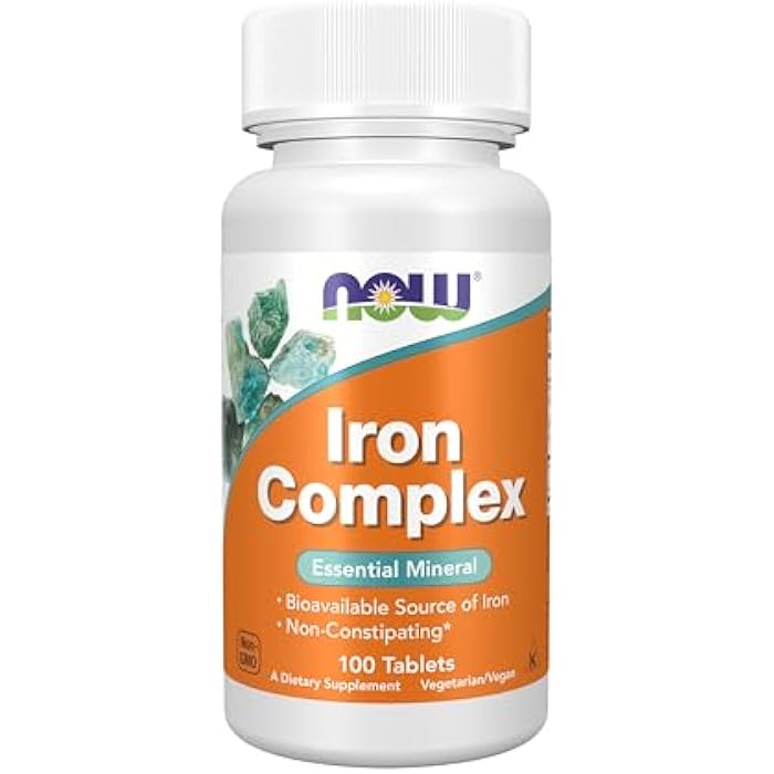 now Supplements, Iron Complex, Non-Constipating*, Essential Mineral, 100 Tablets - Image 1