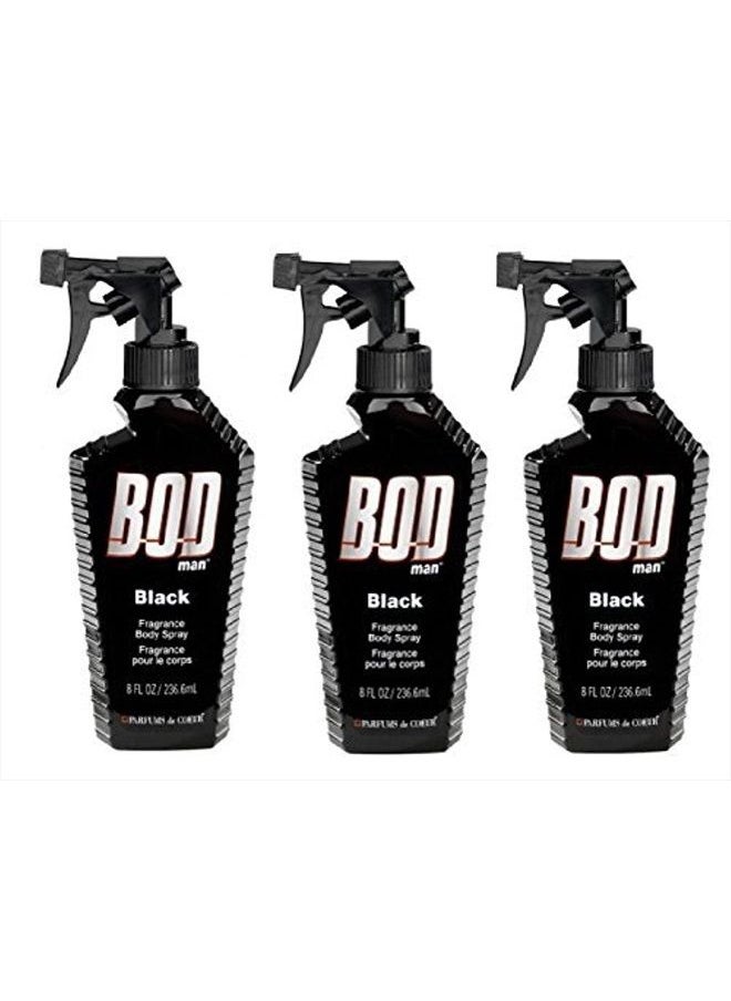 BOD Man Mens Body Spray - Black - Pack of 3  - Image 1