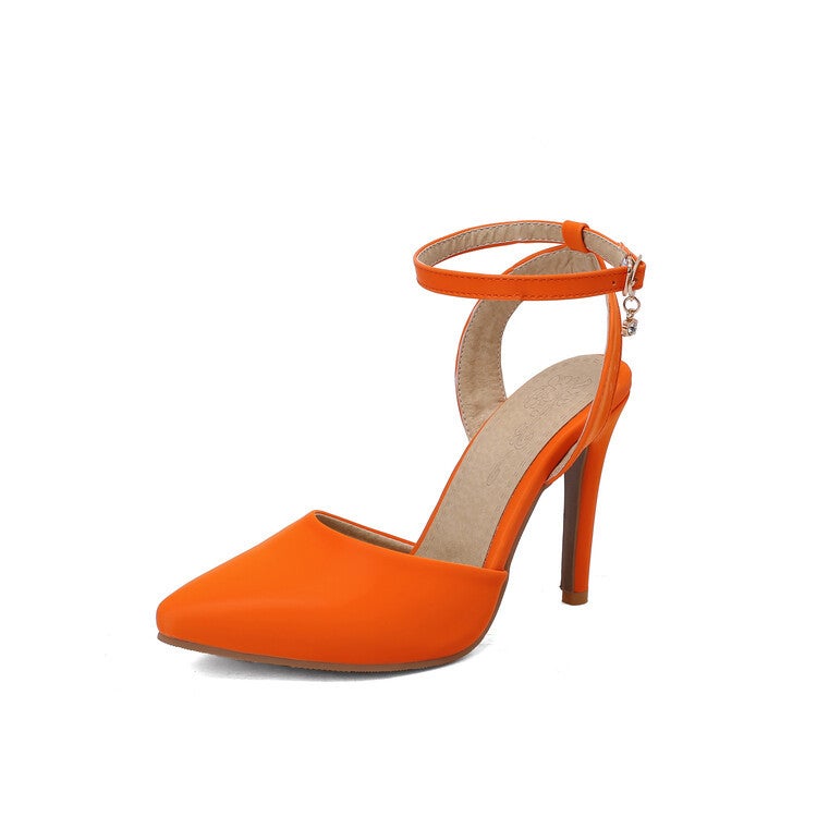 Stiletto Heel Large Size Women'S Shoes Pointed Toe Back Empty Sandals T354-2 - Image 1
