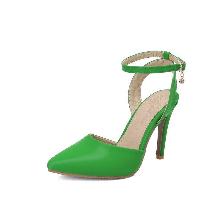Stiletto Heel Large Size Women'S Shoes Pointed Toe Back Empty Sandals T354-2 - Image 4