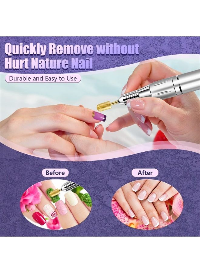 Depvko [2022 Upgraded] Depvko 13Pcs Nail Drill Bits Set, Tungsten Carbide Drill Bits for Nails, Cuticle Nail Drill Bits for Acrylic Nails Remover Bits for Manicure Pedicure, Home Salon (Gold) - Image 5