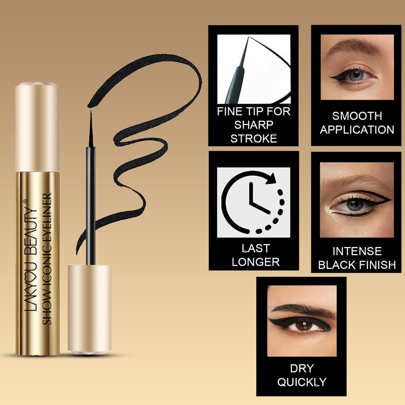 LAKYOU BEAUTY Lakyou Beauty Waterproof Show Iconic Mascara 24Hour Wear Super Thick Voluminous Lashes Pack Of 2 - Image 2