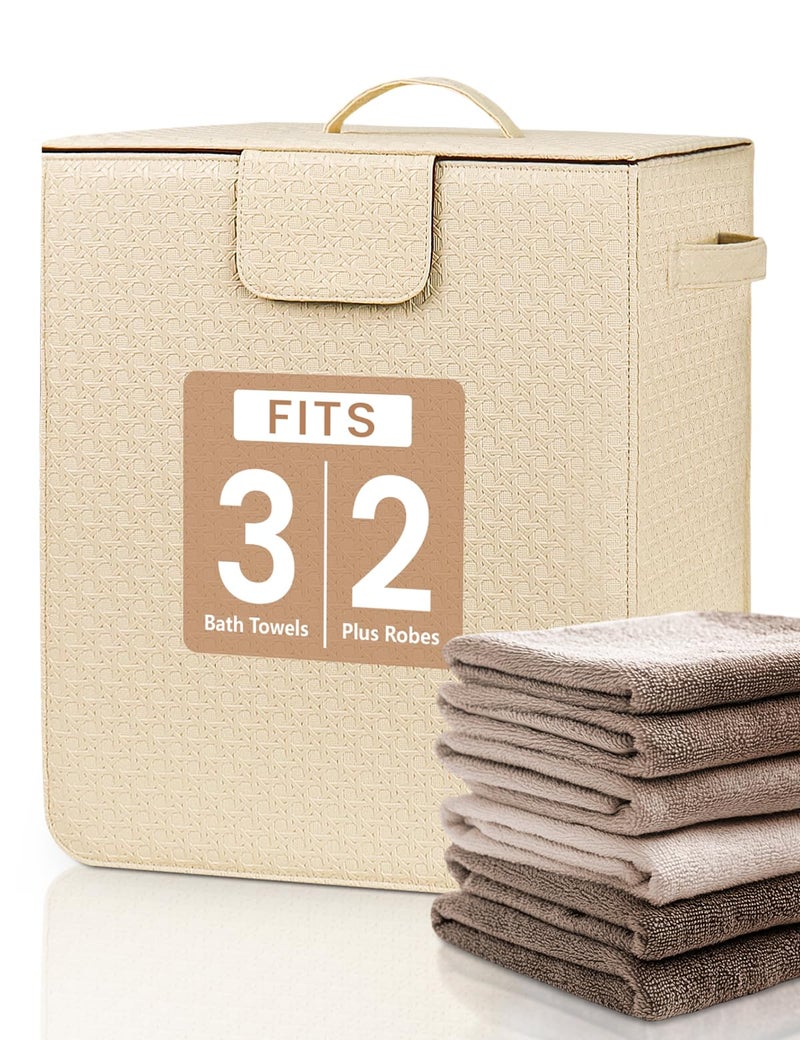 Kdti Towel Warmer Bucket - 36L Hot Towel Warmer for Bathroom & Home Spa, Fits 3 Oversized 40"x70" Towels/Bathrobes/Blankets, Auto Shut Off & Adjustable Timer (Upright- Geometric Weave Style) - Image 1