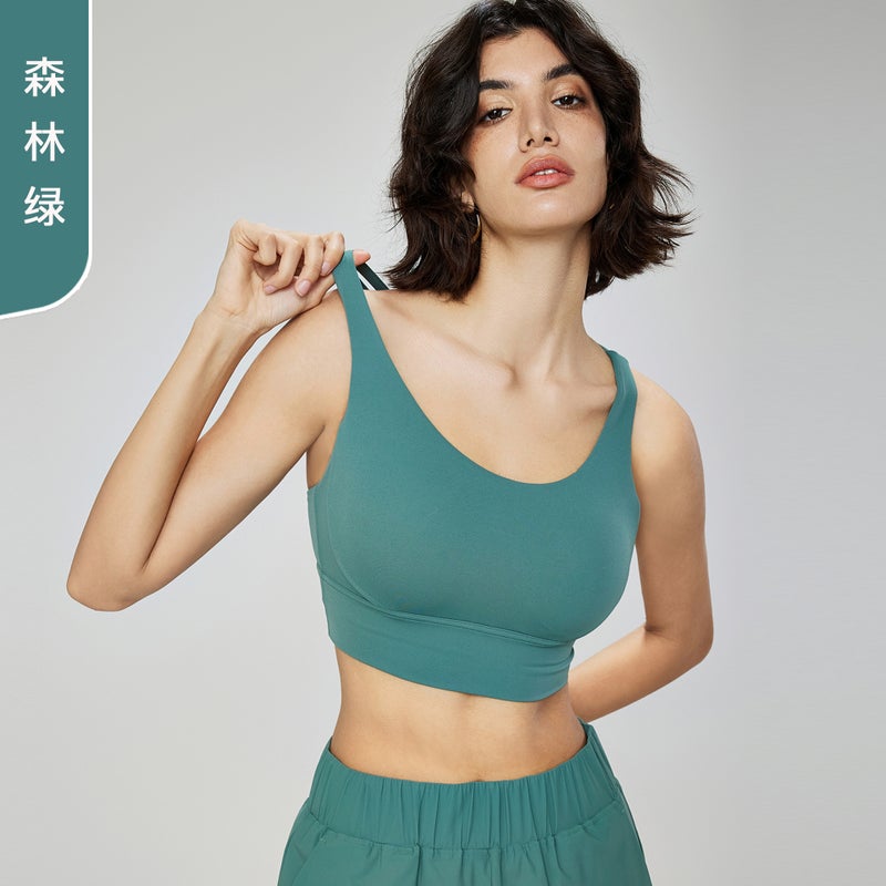 Huan Pan Costume New Naked Yoga Underwear Double Line Cross Sexual Beautiful Back Fitness Vest Slimming Sports Bra - Image 1