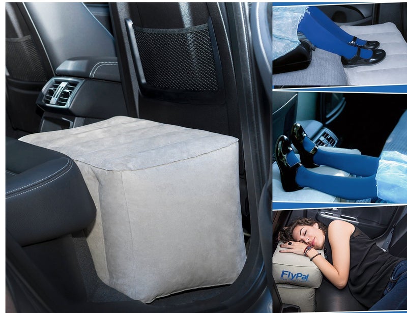 Flypal Inflatable Foot Rest Pillow, Kids Airplane Bed | Adjustable Height Leg Rest for Travel & Office | Improves Comfort & Circulation, Reduces Swelling & Fatigue | Lightweight & Portable - Image 5