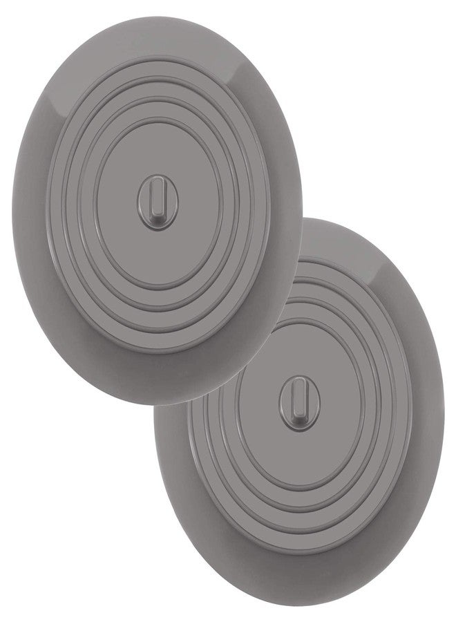 BEADNOVA Bathtub Water Stopper Tub Drain Plug Silicone Tub Universal Bathtub Stopper for Drain (6 Inches, 2 Pack, Grey) - Image 1