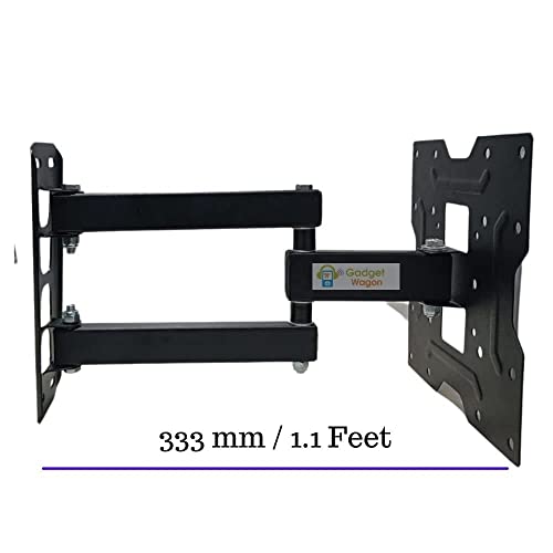 Gadget Wagon 24 to 42 Inch led TV Wall Mount Movable Swivel Corner Bracket | 2 Meters HDMI Cable - Image 3