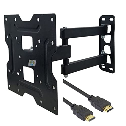 Gadget Wagon 24 to 42 Inch led TV Wall Mount Movable Swivel Corner Bracket | 2 Meters HDMI Cable - Image 1
