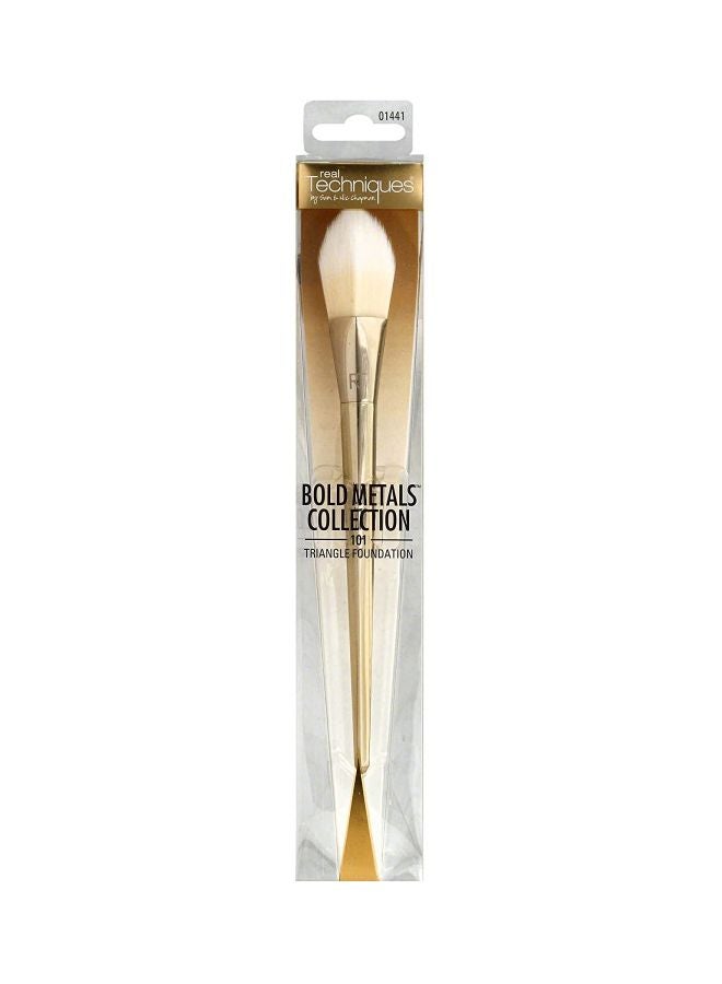 REAL TECHNIQUES Bold Metals 101 Triangle Foundation Brush Gold/White - Image 2