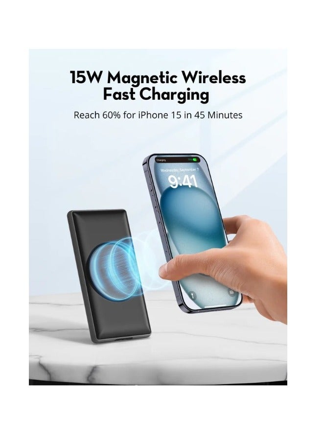 ريبنيو باور بانك 4 في واحد كل واحد يحوي طاقة 10000mAhمع قاعدة للشحن لون اسود - Image 3