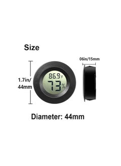 JEDEW 2 Pack Mini Hygrometer Thermometer Digital Lcd Monitor Indoor Outdoor Humidity Meter Gauge Temperature For Humidifiers Dehumidifiers Greenhouse Reptile Plant Humidor Fahrenheit ℉ Or Celsius ℃  - Image 2