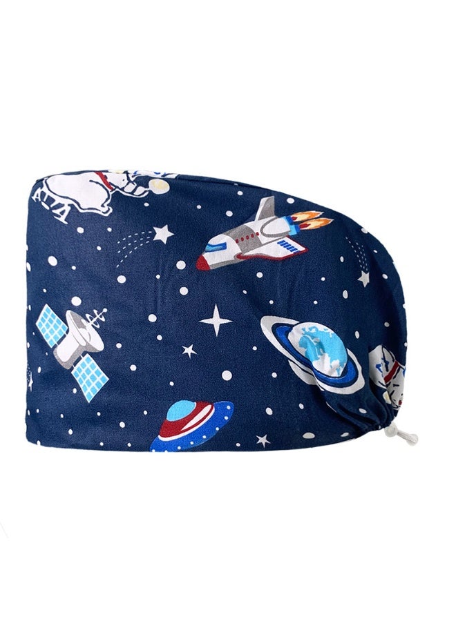 NIBEMINENT Soft Cotton Unisex Scrubs Cap Mens Scrubs Nursing Medical Surgical Caps Medical Uniforms Multicolour Printing Hospital Nurse Hat