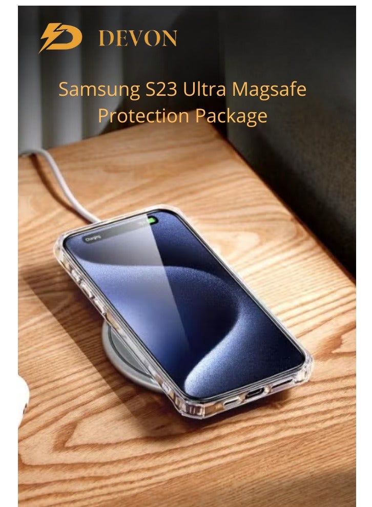 ديفون حماية سامسونج جالكسي S23 الترا (لقافه) ماج سيف بكج 10in1من ديفون حماية جوالك الكاملة الأقوى على الأطلاق - Image 2