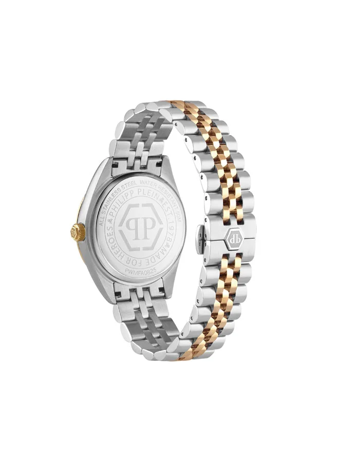 Philipp Plein Date Superlative Stainless Steel Bracelet Analog Watch for Men, 34mm