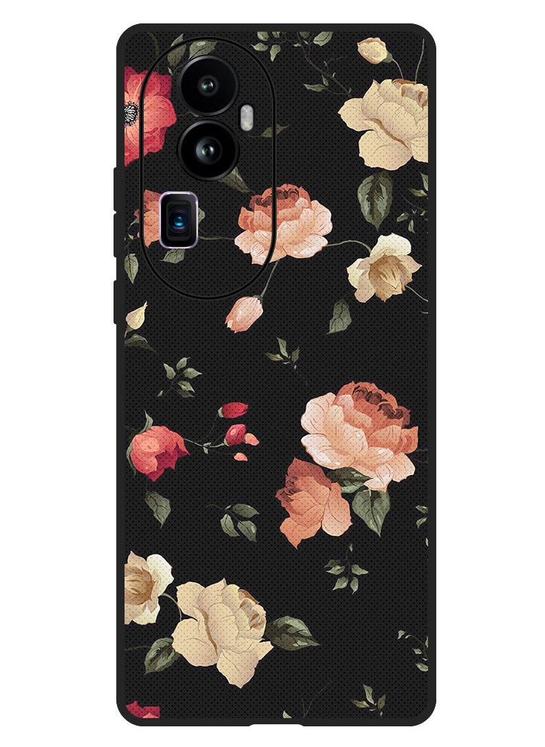 Theodor Protective Case Anti Scratch Shock Proof Bumper Cover For Oppo Reno 10 Pro Plus Colourful Lotus  - Image 1
