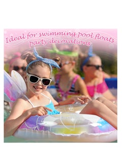 Y&D Mermaid Pool Floats Girls Inflatable Swimming Float Tubes Mermaid Tail Float Glitters Rainbow Beach Floats for Girls Boy , Water Beach Party Supplies  - Image 3