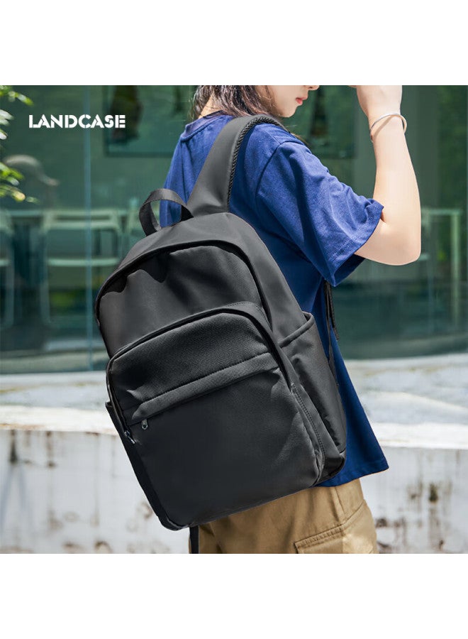 Landcase Backpack For Women, New Korean Style Large Capacity Student Bookbag, Casual Laptop Bag For Men, 5039 Black - Image 3