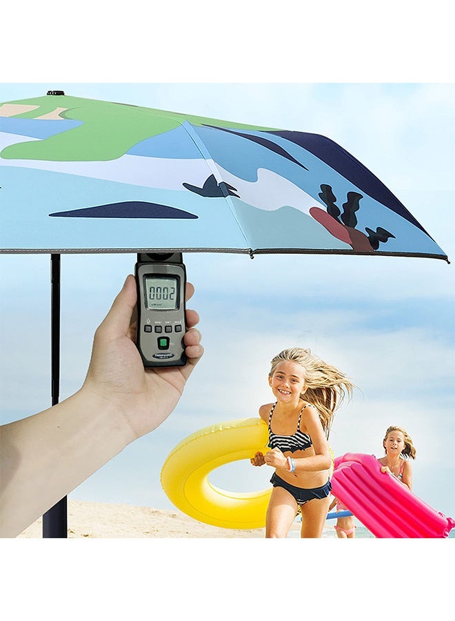 Peachjoy Folding Travel Umbrella for Kids Manual Open and Close Windproof Rainproof Lightweight Compact Sun Umbrella Cartoon Green Dinosaurs Design  - Image 4