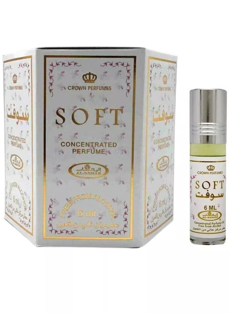 Al Rehab perfumes 6-Piece Soft Concentrated Perfume Oil Without Alcohol 6ml  - Image 1