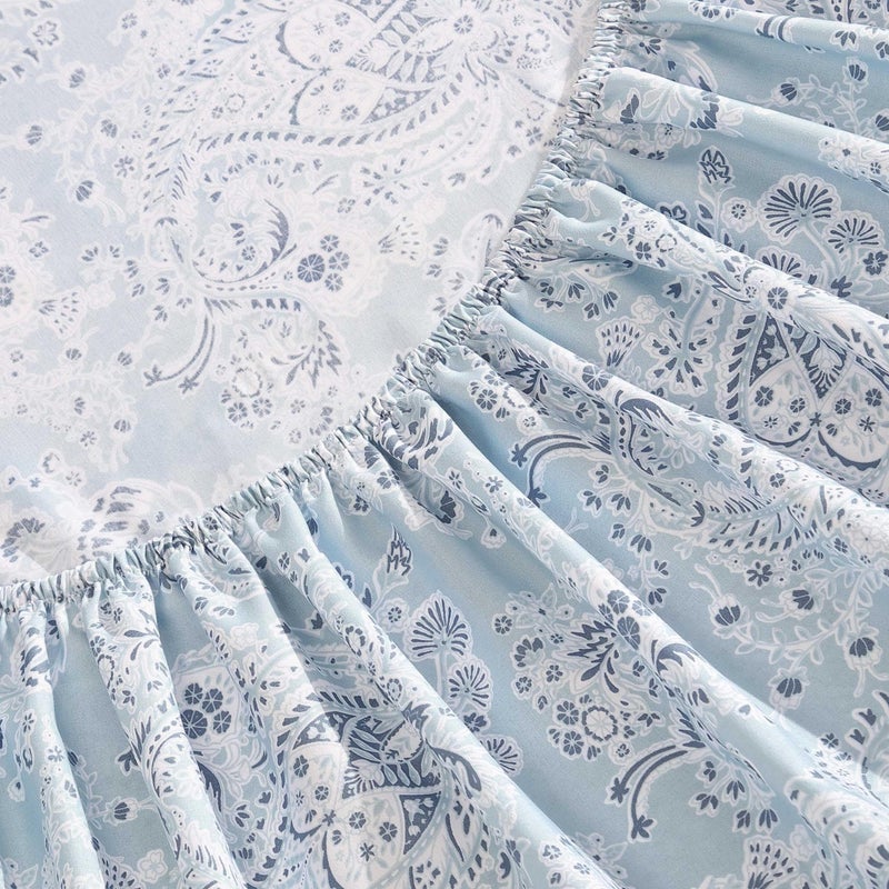 Wrangler - Twin Sheet Set  Silky & Lightweight Bedding Set  Paisley Home Decor  Oeko-Tex Certified (Prairieland Paisley Blue  Twin) - Image 4