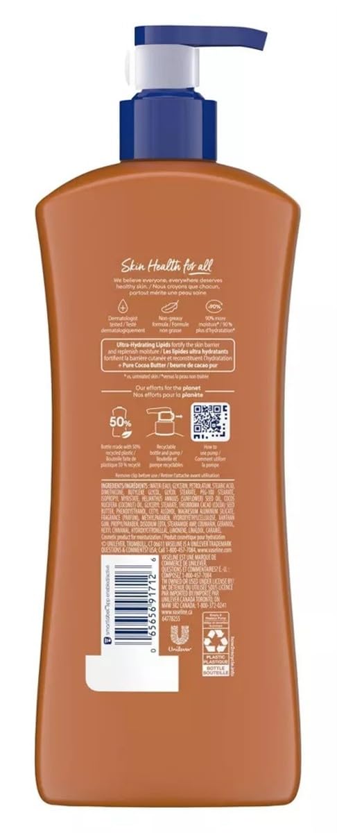 Vaseline Intensive Care Lotion, Cocoa Radiant, 20.3 Fl Oz (Pack of 3) - Image 3