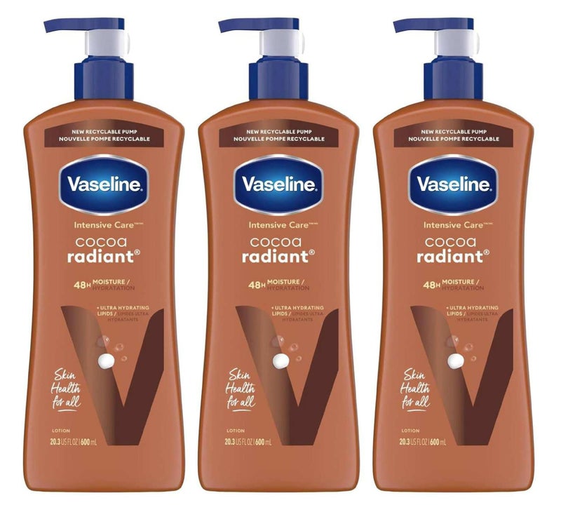 Vaseline Intensive Care Lotion, Cocoa Radiant, 20.3 Fl Oz (Pack of 3) - Image 4