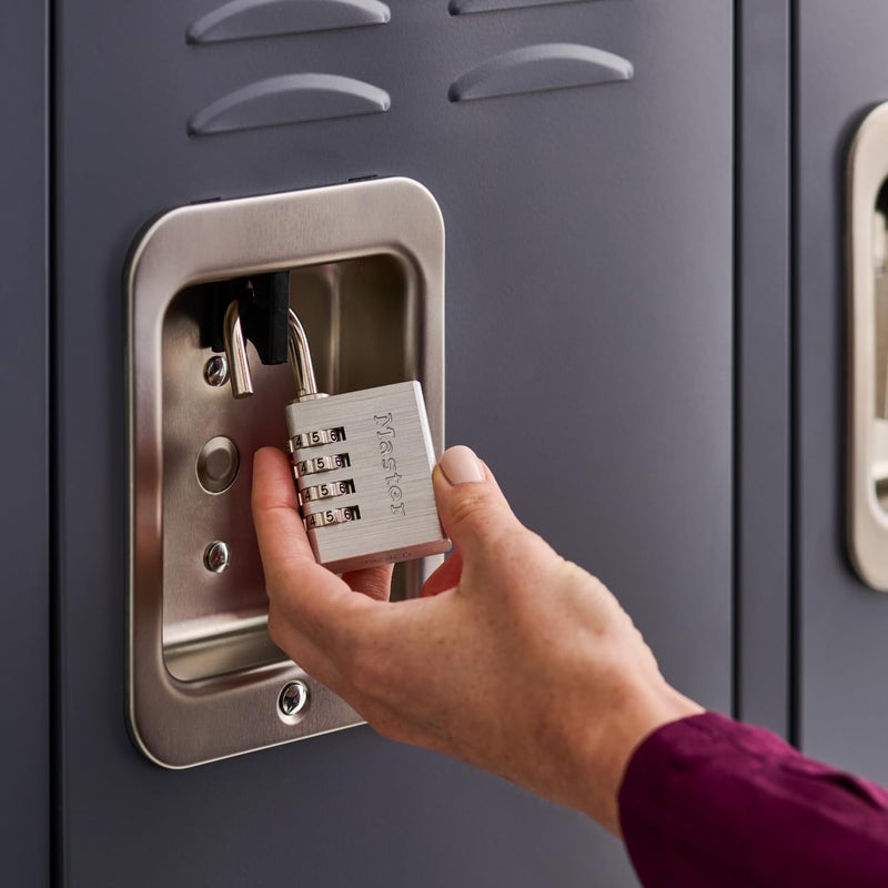 Master Lock 643D Set Your Own Combination Padlock - Durable Metal Body with Keyless Convenience, Black/Silver - Image 5