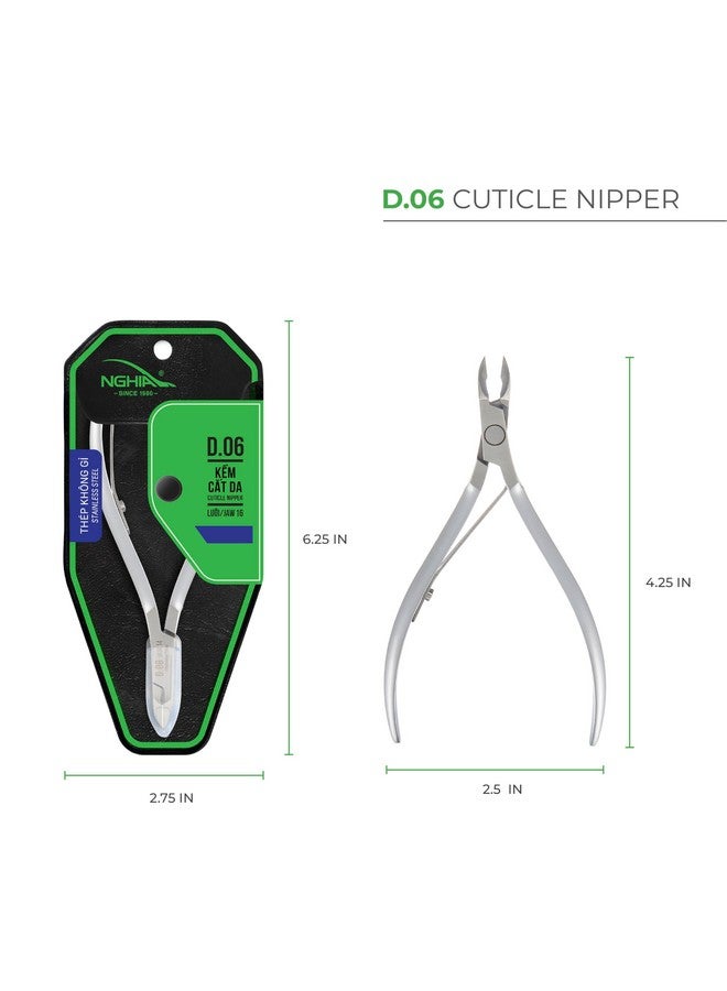 NGHIA Cuticle Nipper - D-06 Jaw 12 | Stainless Steel | Durable And Sharp | Ergonomic Design | Grey Plated | Ideal For Salons And Home Use - Image 2