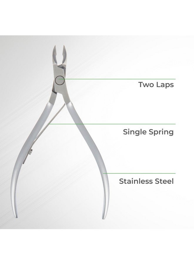 NGHIA Cuticle Nipper - D-06 Jaw 12 | Stainless Steel | Durable And Sharp | Ergonomic Design | Grey Plated | Ideal For Salons And Home Use - Image 3