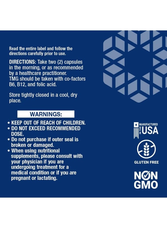 Life Extension TMG 500mg, 60 Liquid Vegetarian Capsules, Trimethylglycine (Betaine Anhydrous) Wellness Supplement - Image 3