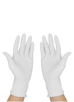 NIBEMINENT 100-Piece Disposable Protective Multifunctional Gloves White 0.5kg 