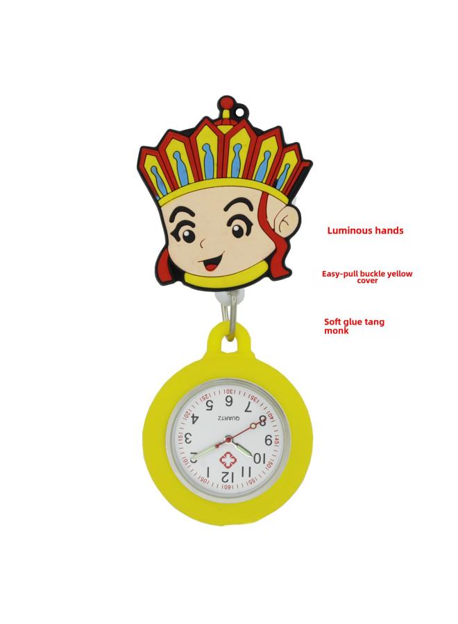 Soft Rubber Stretchable Nurse Watch Cartoon Character Animal Doctor Nurse Chest Watch Pocket Watch 25 Pcs 