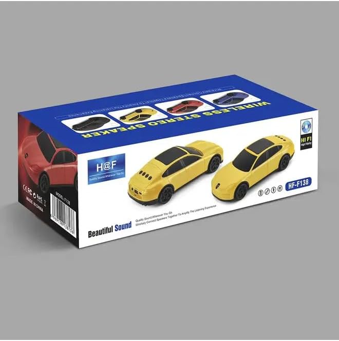 TOYBOX Sports Car Portable Bluetooth Speaker with Grand Touring Design - Wireless Sound System for Outdoor Entertainment for Universal Cell Phone And Bluetooth Device (RED) - Image 2