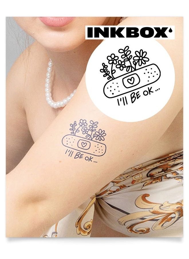 inkbox Inkbox Temporary Tattoos, Semi-Permanent Tattoo, One Premium Easy Long Lasting, Water-Resistant Temp Tattoo with For Now Ink - Lasts 1-2 Weeks, Growing Pains, 3 x 3 in  - Image 1