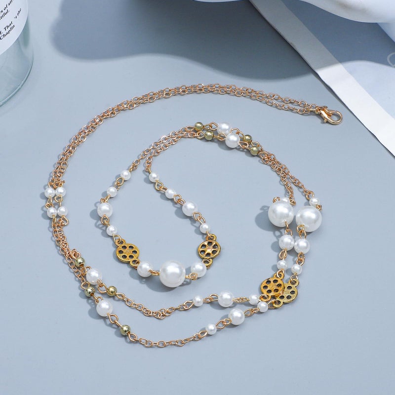 NEWITIN 68 Pieces Pearl Jewelry Set for Women Fashion Costume Jewelry Gold Plated Necklace Bracelet Ring Earrings Set for Women - Image 3