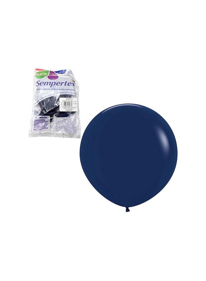 Sempertex Assorted Color Balloons Pack of Various Vibrant Colors Perfect for Birthdays Parties Weddings and Celebrations Durable Latex Balloons for Fun and Festive Event Decorations (Navy Blue clr) - Image 3