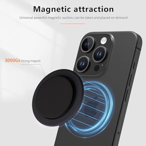 FENNIDICE Genuine Carbon Fiber Magnetic Phone Grip Compatible with Magsafe，Collapsible Mobile Phones Stand Holder for Smartphone Tablet Cell Phone Accessory - Black Twill - Image 3