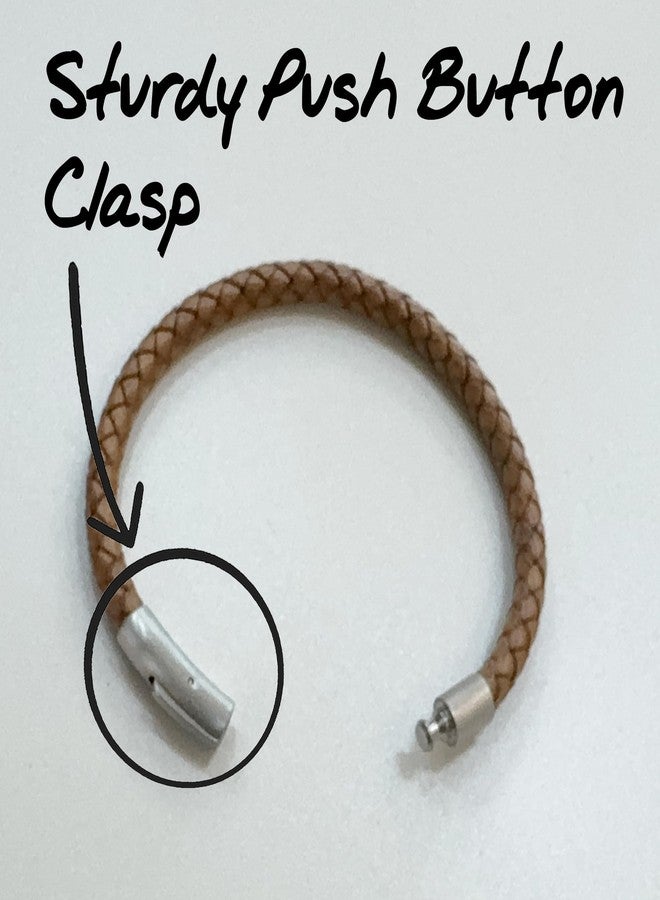 Leporem Brown Braided Leather Wristband, Unisex 7.5-Inch Medium Size, Antique Rustic Jewelry with Push-Lock Clasp in Premium Slide-Out Gift Box (Brown, Medium, 7.5 inch) - Image 5