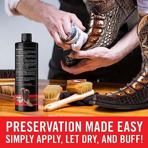 Berkland Exotic Leather Conditioner for Boots - Made in USA Leather Cleaner Specially Formulated to Clean & Condition Your Reptile & Exotic Skins - Snakeskin Conditioner - Crocodile Leather Conditioner - 8oz - Image 3