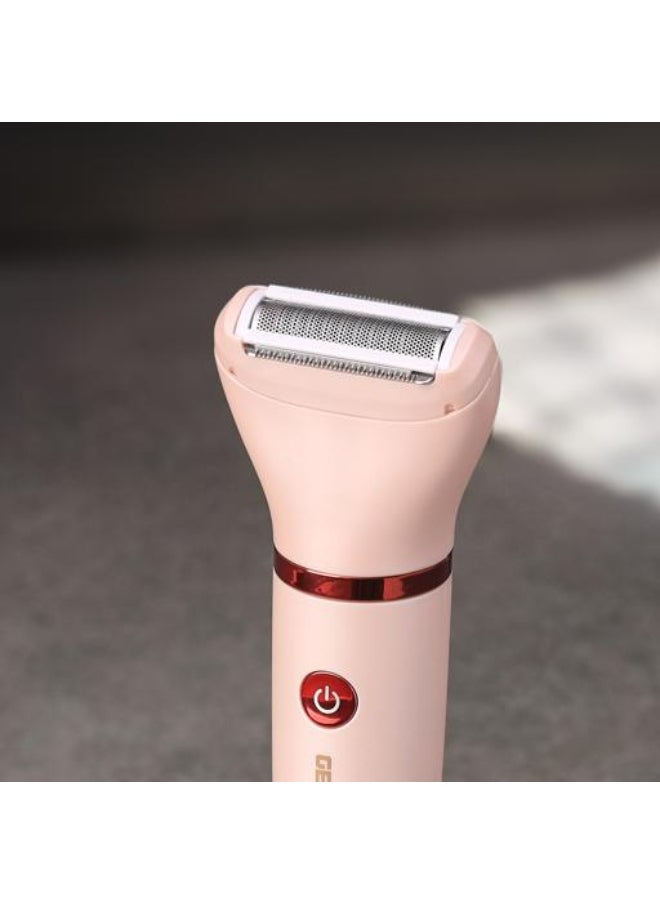 GEEPAS 3-in-1 Waterproof Lady Shaver Set with Lithium Battery, LED Indicator, 3 Changeable Heads, and 2 Comb Attachments - Ultimate Hair Removal Solution  - Image 1