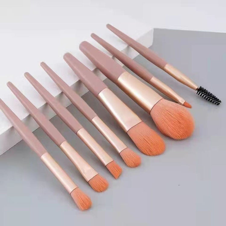 High-Quality 8-Piece Portable Makeup Brush Set with Concealer Face Powder Brush Set Soft Bristles Eye Shadow Tools - Image 2